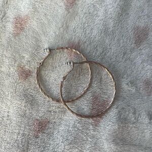 Gold Twisted Hoop Earrings